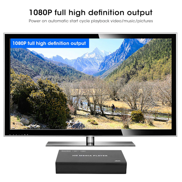 X6 Super High Definition 4K Digital Media Player HDMI Automatisk/Loop Uppspelning 100‑240VUS