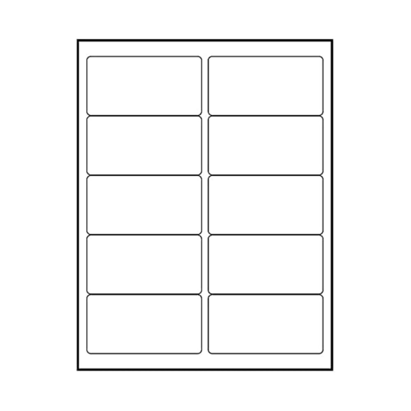 Premium Label Supply Hvite Klistremerker Adresse Etiketter – 2” X 4\" – Kompatibel med Laser/Blekkstråle – (10 Etiketter/Ark), 100 Ark Totalt – 1000 Klistremerker