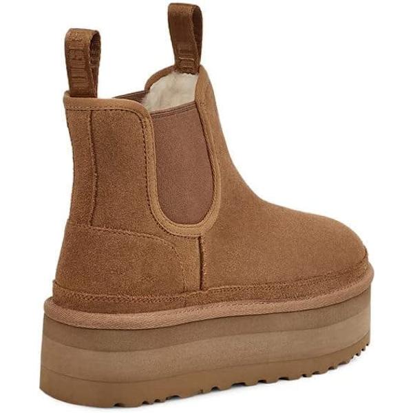 Dames Sorte Brune Vinter Sne Støvler Klassiske Faux Pelsforet Slip On Ankelstøvler-Brun,8