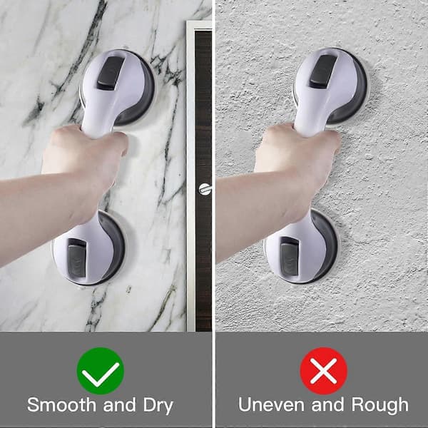 Suction Cup Handle for Bathroom, 2 Pcs 30cm Handles for Disabled, Portable Support Handles, Safety Shower Handle