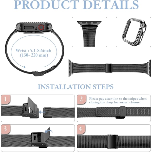 Apple Watch-fodral, silverrem + 42 mm silverfodral