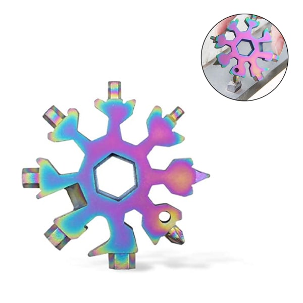 Snowflake Multi Tool, Snowboarding Skruvmejsel Kompakt Snowflake Multicolor