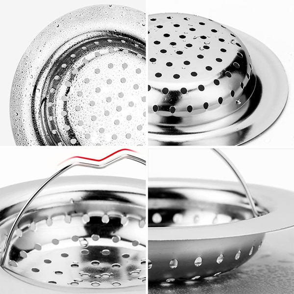 2-pakk Kjøkkenvask Sil Filter Matfanger Gulvavløp