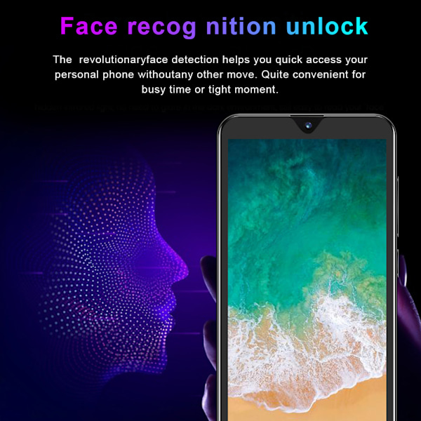 10-kärnig 6,1 tum 2230x1080 Fullskärm Dubbla Kort Dubbel Standby Smartphone 6+128G 100-240VUS