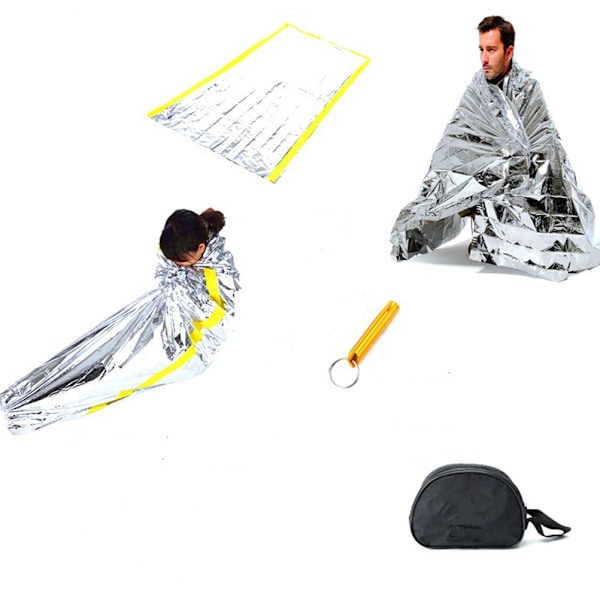 Mylar Termisk Filt, Värmebevarande Nödutrustning, Lämplig För Alla Årstider Och Aktiviteter, Nasa-Inspirerad Teknologi Överlevnadsfilt För Nödsituationer