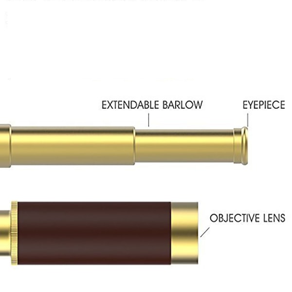 Retro-merirosvoteleskooppi Zoomable 25x30 Taskuteleskooppi Kannettava Taitettava