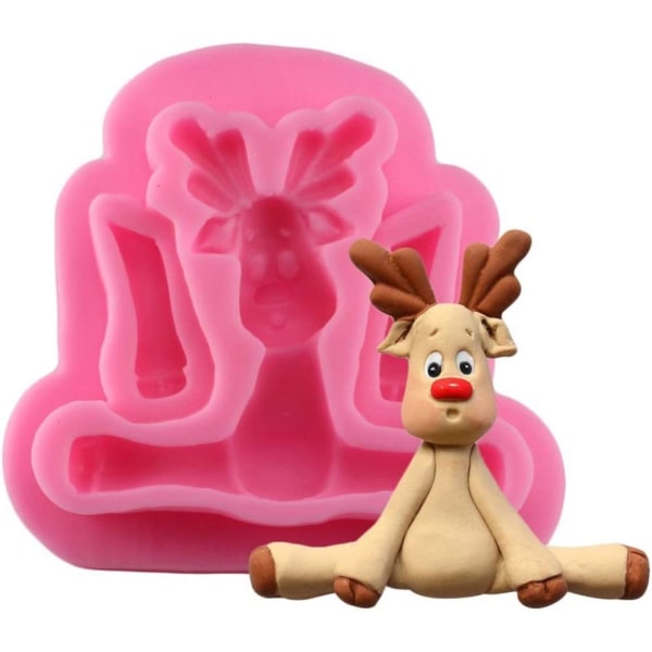 Cute Animals DIY Deer Fondant Cake Decor Silicone Mold Tool for