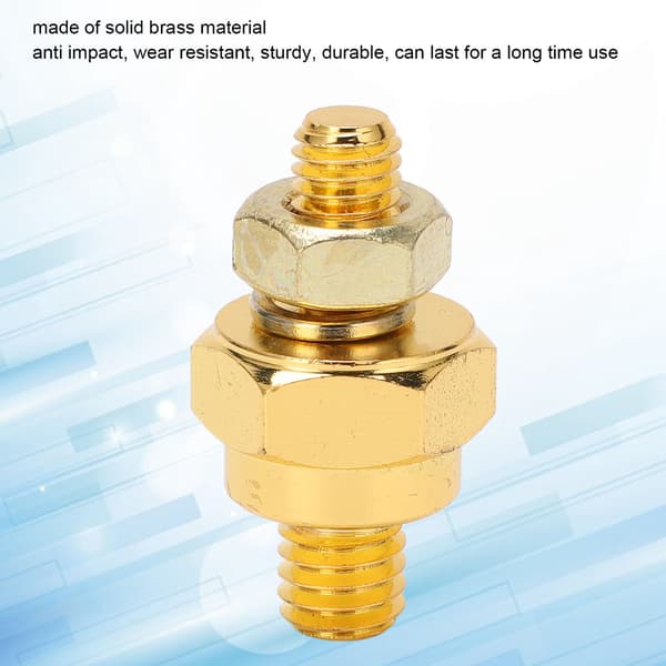 2 stk Batteripol-adaptere Messing Batteripol-adaptere Sidepost-opladningssystem Bolt