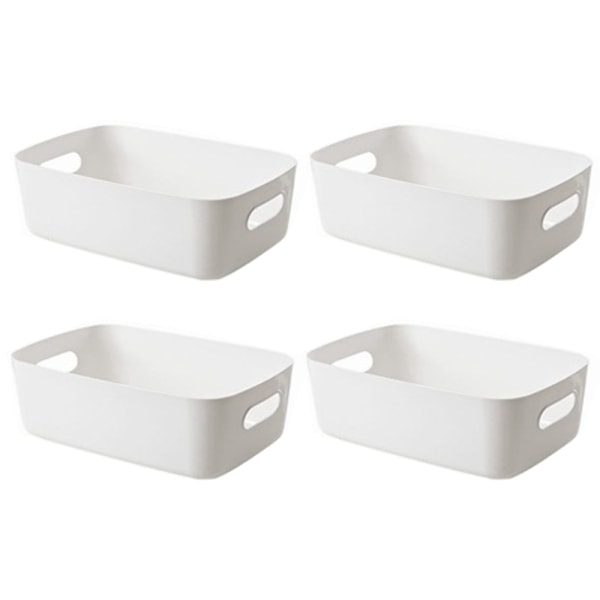 White Storage Bin with Handles,Large Capacity