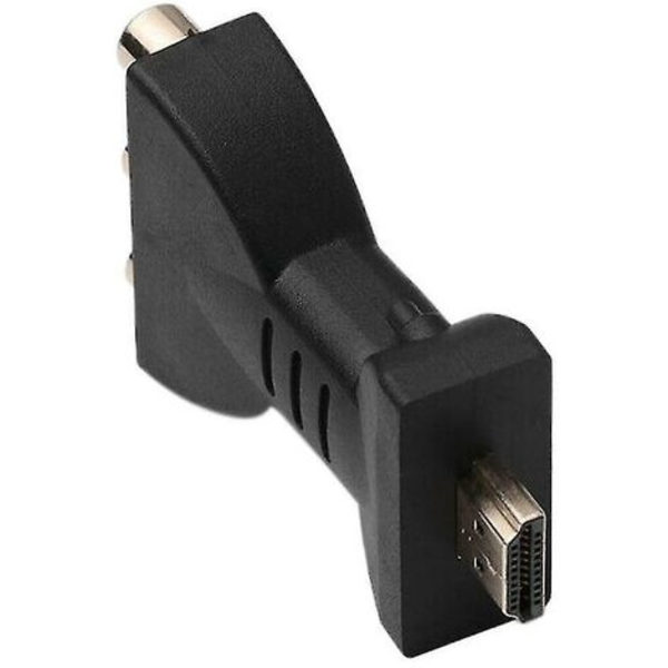 HDMI-hane till 3 RCA-hona komposit AV-ljud- och videoadapterkonverter--