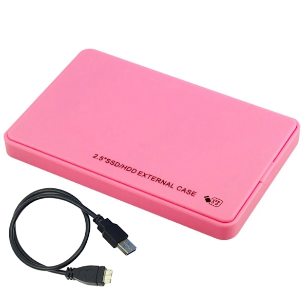 2,5 tums USB3.0 Hårddiskbox Kabinett 5Gbps SATA HDD SSD Mobil Externt Fodral för Notebook Desktop PC