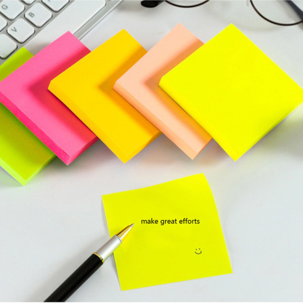Sticky Notes, lyse farver, selvklæbende puder, lette at poste for