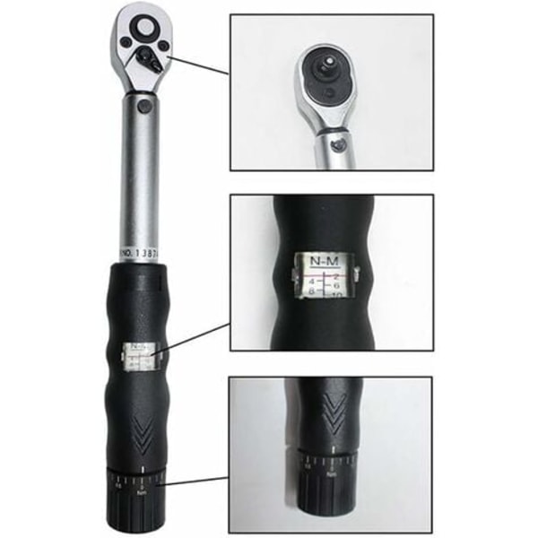 Cykelmomentnyckel Kit 1/4\" DR 2-14 Nm