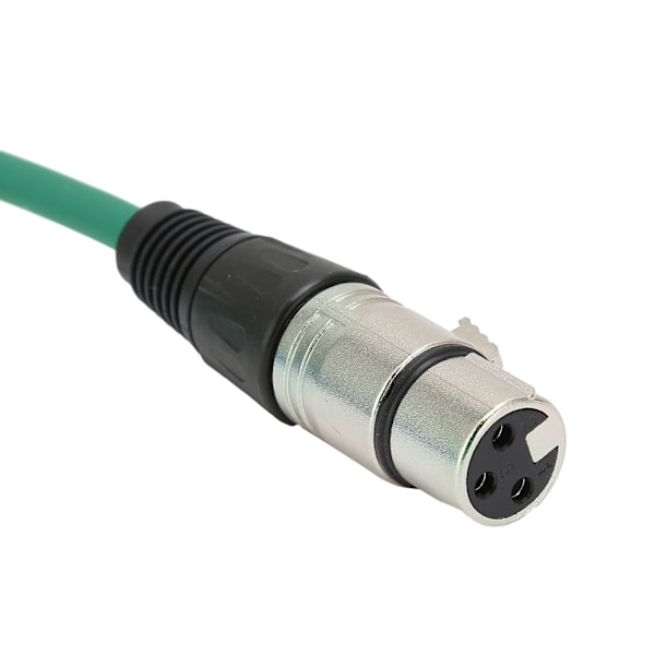 3-pin hann til hunn mikrofonkabel, holdbar lydadapterkabel for mikrofon, grønn