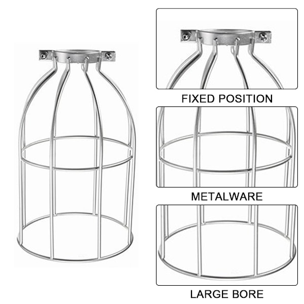 Jernkunst liten fuglebur lampeskjerm, retro jernkunst bordlampe la