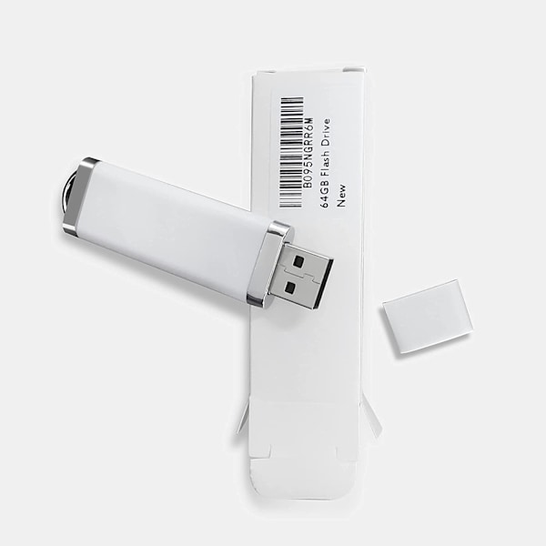 64GB USB-nøgle U-disk Mini Fashion Memory Stick USB3.0 Drive Pen Drive til dataopbevaring og fildeling Hvid