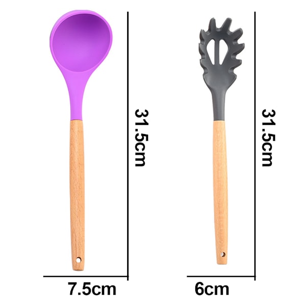 Kök Silikon Matlagningsredskap Set - 2 st Non-stick Värme