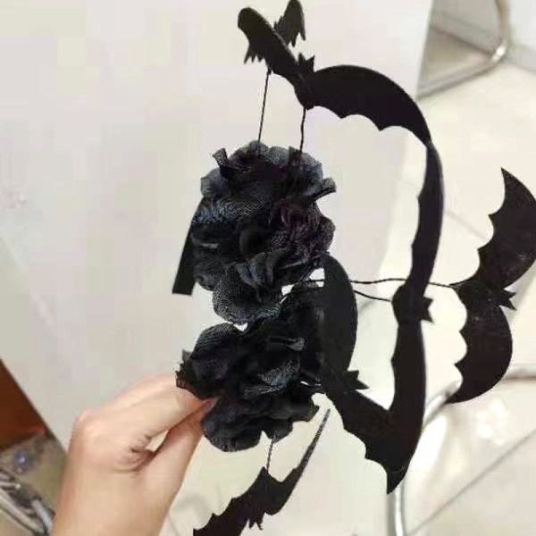 Halloween Black Bat Pannebånd Kostymetilbehør