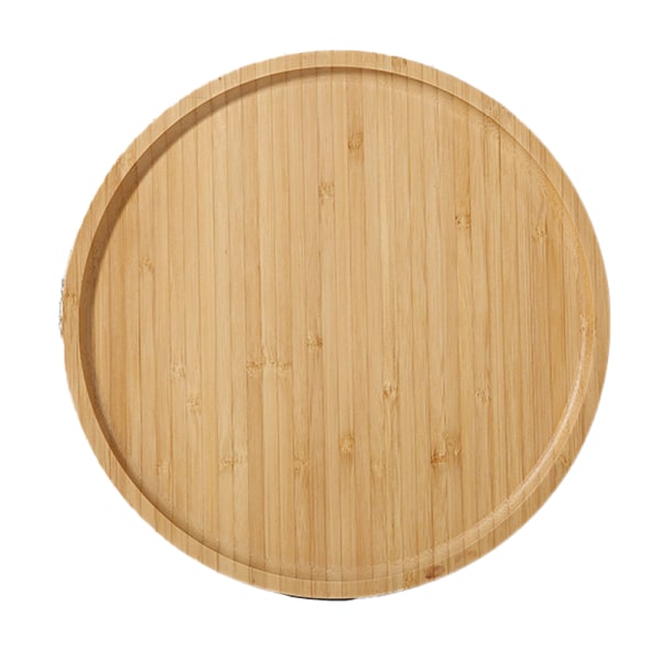 Round Wood Serving Tray Decorative Wooden Food Tray