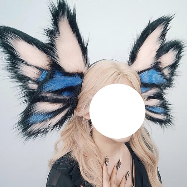 Stilig sommerfuglhodeplagg ball bursdag hårbånd mørkt hodeplagg Halloween djevel Adorkable overdimensjonert hodeplagg Butterfly flying