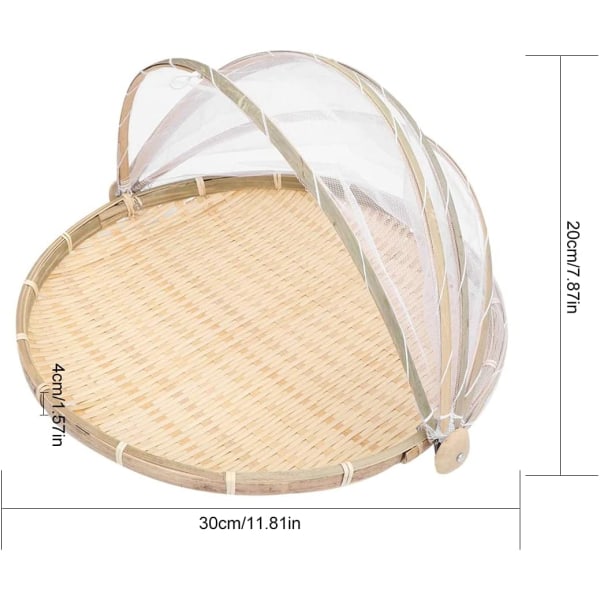 Picknickkorg med vävd bambugasbind Utomhuskorg Bug Proof