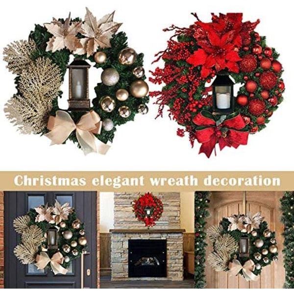 Julkrans Konstgjorda Blommor Champagne 25cm Girlang