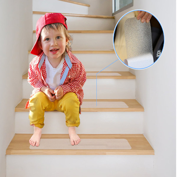 Antislip-trappstegsremsa, halkfria trappmattor, transparenta, halkfria trappstegsremsor, halkfria mattor, med installationsrulle