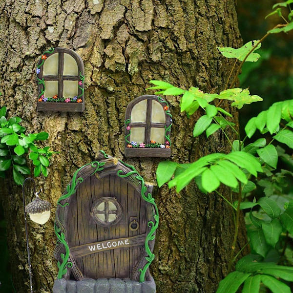 poetryer Elfentür Bausatz Garten-Feen Und Elfentüren Miniatur