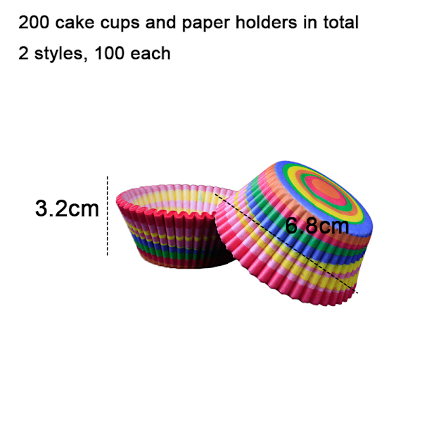 200 stk. cupcakeforme i fedtfri bagepapir