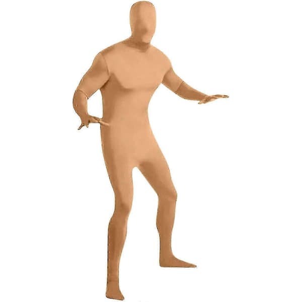 Heldragt til komedieudklædning, Second Skin-dragt til festlige begivenheder Beige S