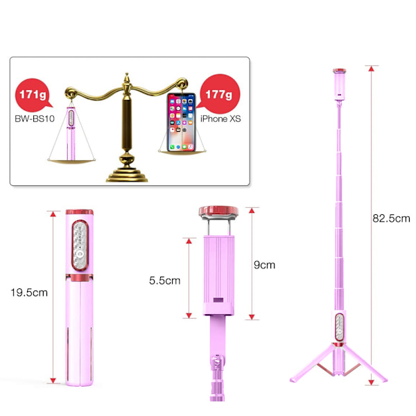 Selfie Stick Tripod Gimbal Stabilizer för Smartphone med
