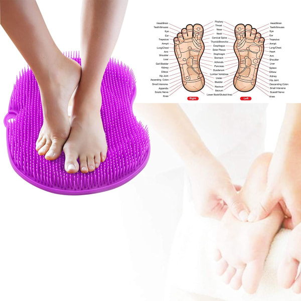 Duschfot Scrubber Mat, Duschfot Massager Scrubber med Non