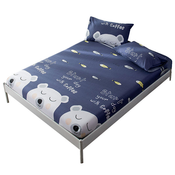 100% Bomulls Mjuk Bekväm Andningsbar Stretchlakan (120*200cm)