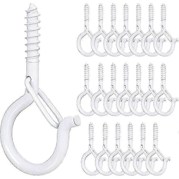 Joulukuusen valokoukut Q-ripustimille - Kattoruuvikoukut (20 kpl) White