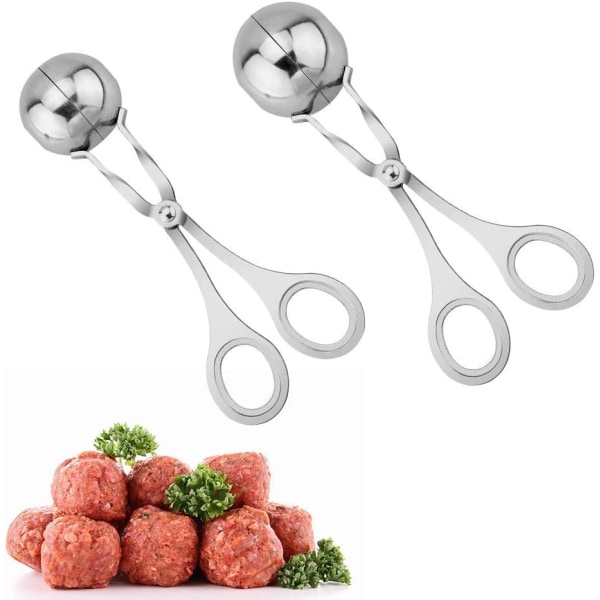 2PC Kjøttbolle Scoop Ball Maker, Rustfritt Stål Kjøttbolle