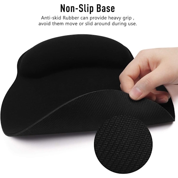 Tangentbord handledsstöd musmatta handledsstöd stödplatta för tangentbord och mus, ergonomiskt minnesskum handledsstöd för smärtlindring och skrivning