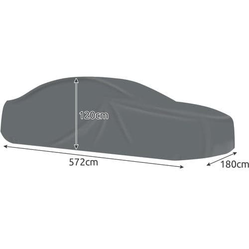 Bilovertræk grå 572x180x120 cm til mellemstore og store biler