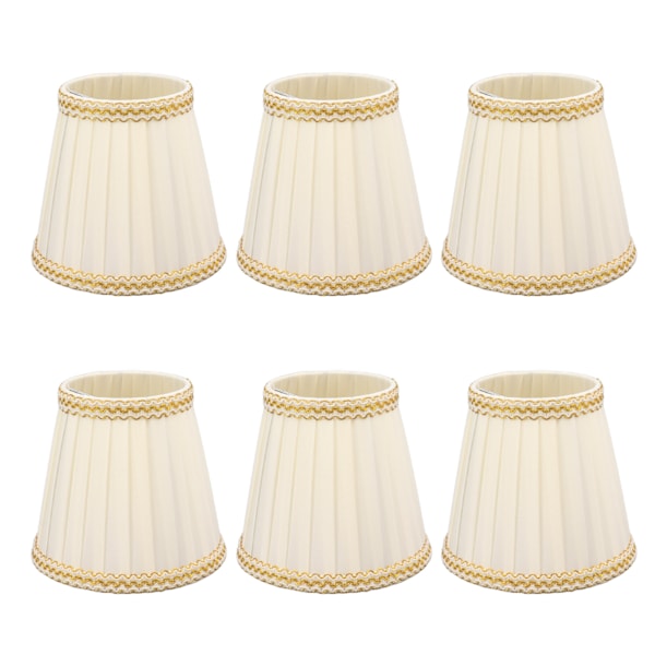 Kläm-på Design Lampskärmar, Ljustransmitterande Linne Lampskärmar, Enkel Installation För E14 Glödlampor Eller Små Glödlampor (6st)