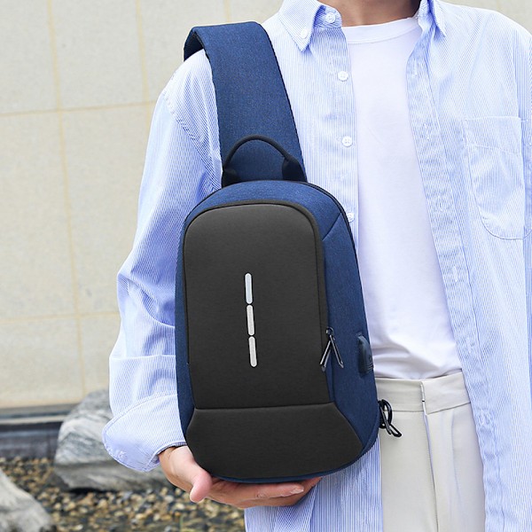 En-axlad väska crossbody väska: en-axlad ryggsäck casual cross bröst sidväska
