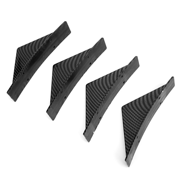 4 stk. Bagagerums Spoiler Kit Splitter med Skruer Diffusor Biltilbehør Universal Kulfiber Stil