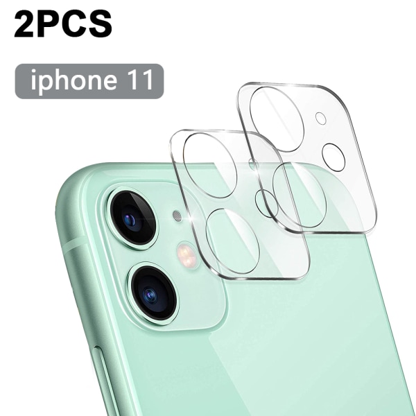 [2-Pack] iPhone 11/12 objektivdeksel i herdet glass iPhone 11