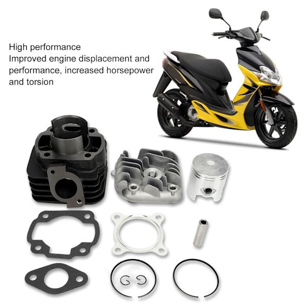 11-dels Cylinderkolvset 47mm Borrning Aluminiumlegering Toppändes Reparationsset för Jog 50cc 2-takts 1E40QMB Motor
