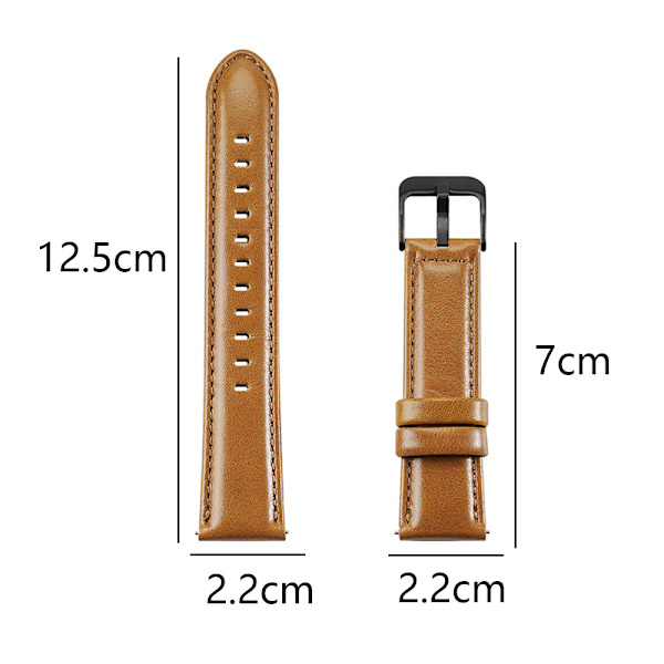 Urrem, Læder Urrem 20mm/22mm, Quick Release Læder