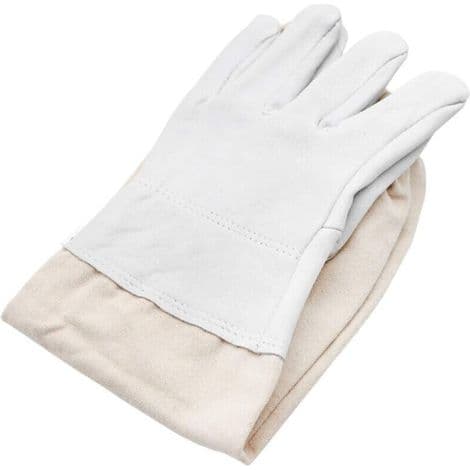 Goatskin Beekeeping Protective Gloves with Ventilated Sleeves, Universal Model, Leather Gloves for Beekeepers, Beekeeping Tools