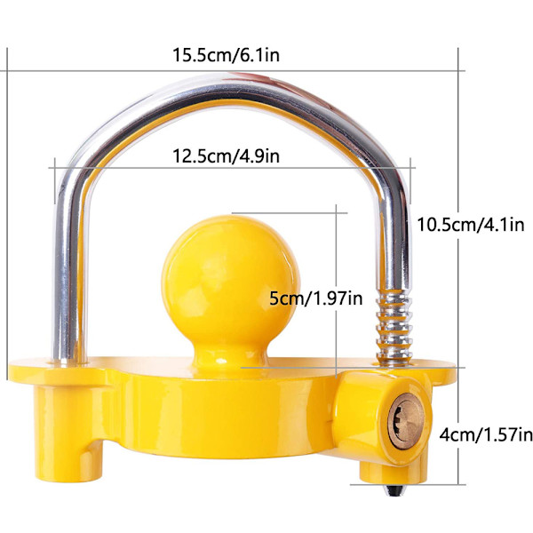 Trailer Hitch Lock Universal Tow Ball Trailer Lock Security Kit