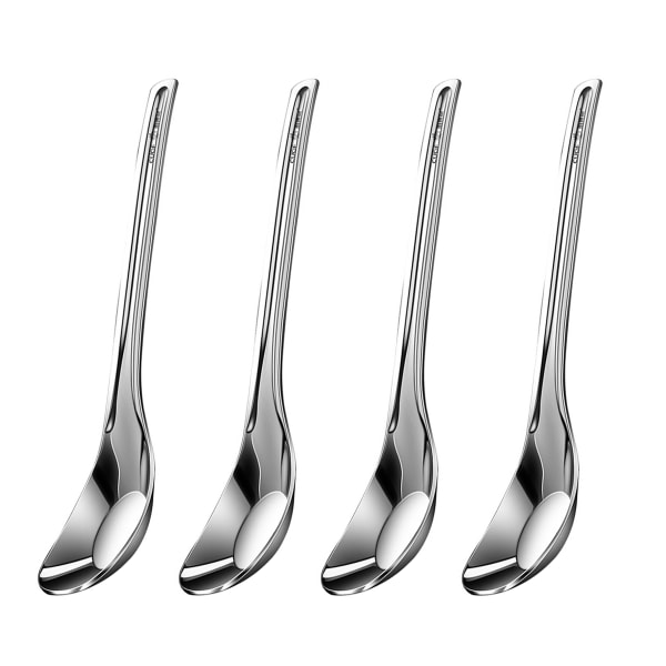 4-Piece Soup Spoons, Stainless Steel, Condiments Spoon Dessert