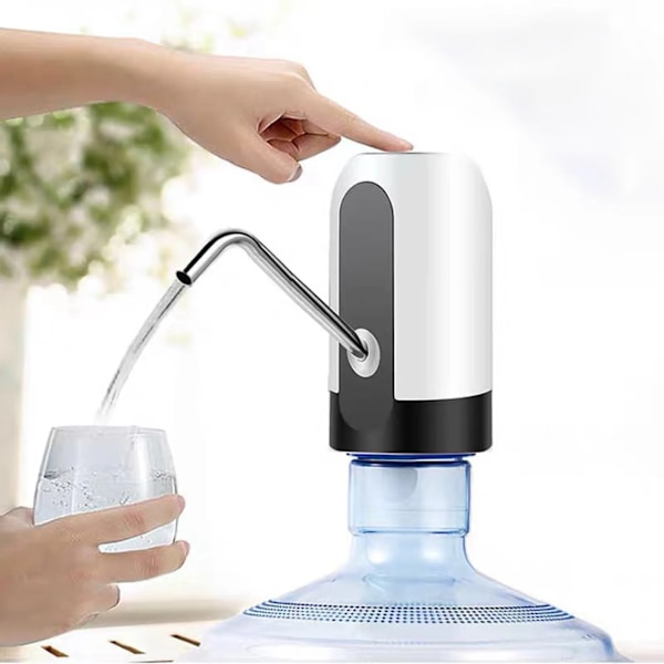 Säker & Hälsosam Vattenflaskpump för 5 Gallons Dunk, Portabel Vattendispenser med Spillfria Lock, Uppladdningsbar Batteripump med Hög Kompatibilitet