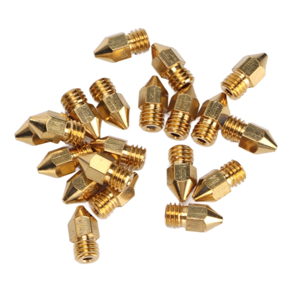 20 stk. MK8 dysekit 1,75 mm M6 gevind polerede ekstruderdyse med opbevaringsboks til 3D-printerudskiftning 0,4 mm