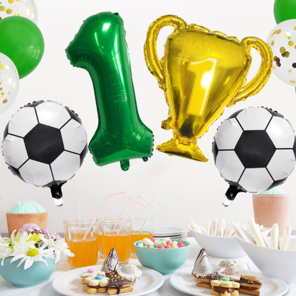 Football Number Foil Balloons Latex-ilmapallopuku syntymäpäiväksi