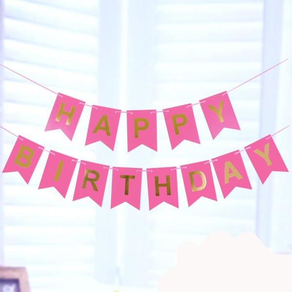 Happy Birthday Banner med Shiny Happy Birthday Banner Birthday